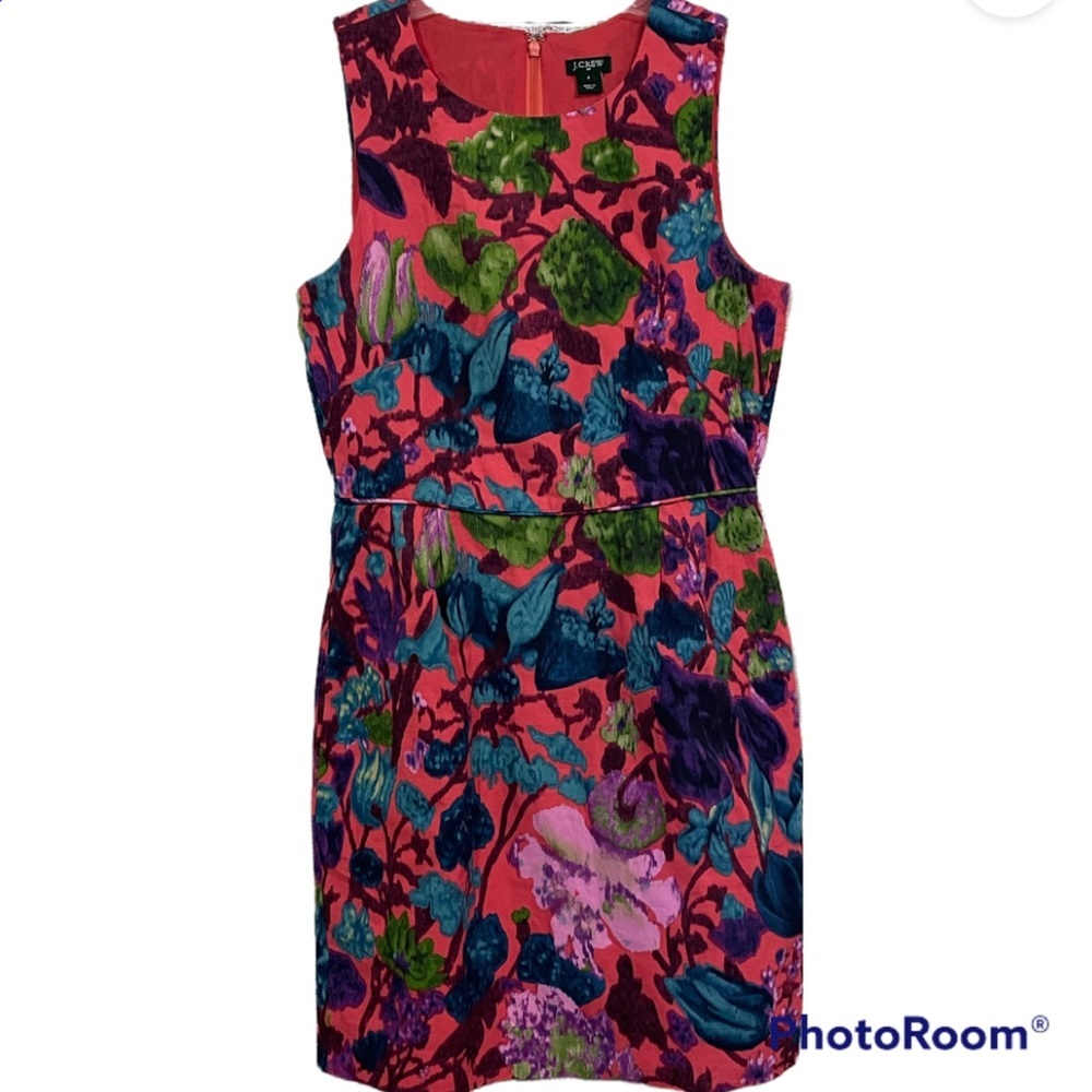 J. Crew Sleeveless Floral Cotton Dress Size 2